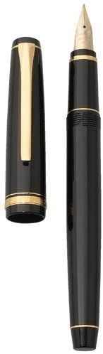 PILOT Namiki Falcon Collection Fountain Pen, Black Barrel with Gold Accents, Soft Fine Nib (60152)