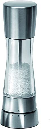 Cole & Mason Gourmet Precision Derwent Salt Mill, Acrylic and Stainless Steel, Silver, 19 cm