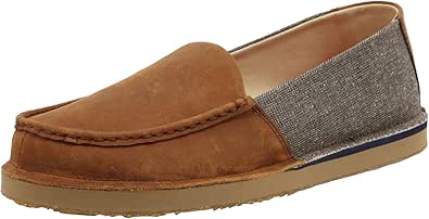 Wrangler Loafer Slip-On for Men - Casual Shoes with Dual-Density Die-Cut EVA Midsoles, Comfortable Inner Lining, and Upcycled Materials, Brown, 8 M