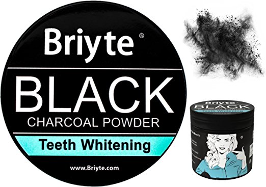 Briyte ® BLACK Charcoal TEETH WHITENING Powder Coconut Activated with IRON