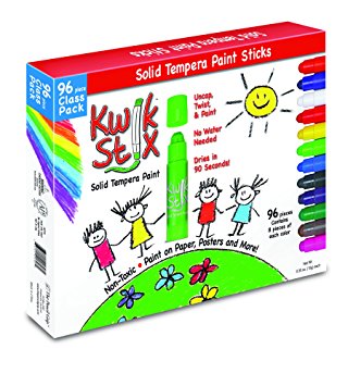 The Pencil Grip Kwik Stix Solid Tempera Paint, Super Quick Drying, 96 Pack (TPG-696)
