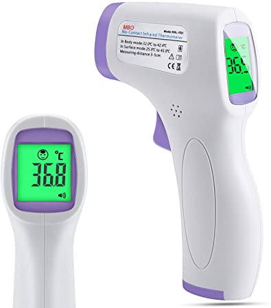 [2020 Upgraded] Thermometer Accurate Instant Readings Digital Infrared Non-Contact Professional Thermometer for Baby Kids and Adults (White)