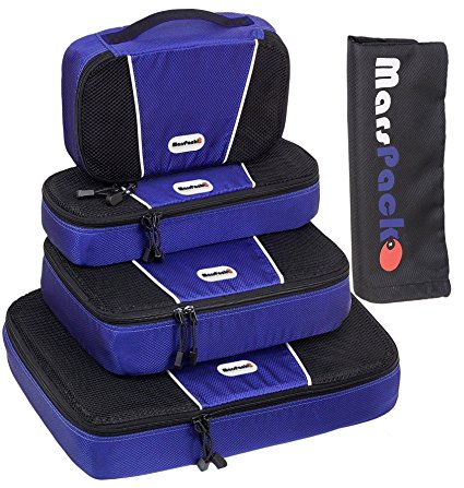 MarsPack Packing Cubes 5pcs Set - Travel Organizer 4 Set Packing Cubes With Laundry Bag – Nylon Mesh Travel Gear Bag Accessories - Suitcase Luggage Backpacks Storage Set For Vacation & Travelling