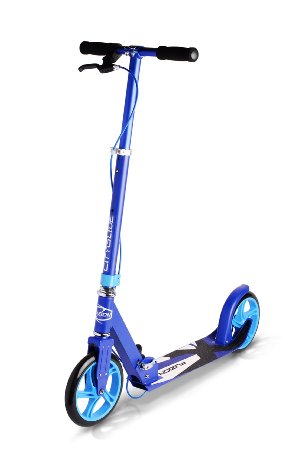 Fuzion Cityglide B200 Adult Kick Scooter w/ Hand brake - 220lb Weight Limit - Folds Down - Adjustable Handle Bars - Smooth & Fast Ride