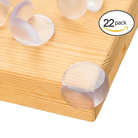 Corner Safety, KEBE 22-pack Furniture Clear Corners Guards with Quality 3M Tape Furniture Sharp Corners Protectors for Baby or Child