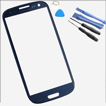Honbay For Samsung Galaxy S4 SIV i9500 Generic Replacement Front Screen Glass Lens Cover Black(LCD screen digitizer is not included)   Tools (Black)