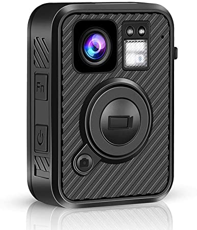 BOBLOV F1 2K 1440P Body Mounted Camera 64G WiFi Version GPS 8-10H Recording Body Worn Cam .66 inch LCD Screen Big Button for Recording