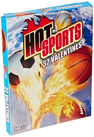 Paper Magic Hot Sports Valentine Exchange Cards (32 Count)