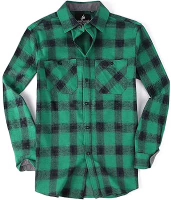 Alex Vando Mens Button Down Shirts Regular Fit Long Sleeve Casual Plaid Flannel Shirt