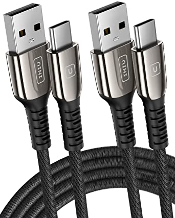 USB C Cable, INIU 3.1A [2 Pack 6.6ft] Fast Charging USB A to USB Type C Cable, Nylon Braided Phone Charger Type C Date Cord for Samsung S21 S20 S10 Note 10 iPad Pro MacBook Air Google Pixel LG Tablet etc.