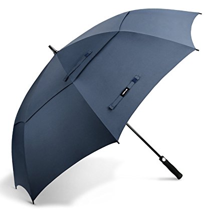 TOPLUS Automatic Open Stick Umbrella Extra Large Oversize Double Canopy Vented Windproof Waterproof Golf Umbrella