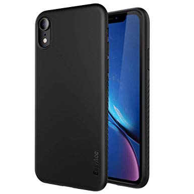 [Upgrade] EasyAcc Case for iPhone XR, Black TPU Phone Cases Matte Finish Slim Thin Profile Back Protective Cover Compatible with iPhone XR 6.1 inch