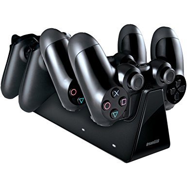 dreamGEAR Charge Station 2 Plus 2 for PS4. Charge two PS4 Dualshock controllers and two additional USB powered devices simultaneously