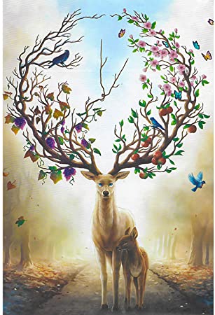 Puzzles 1000 Piece for Adults Kids Deer Jigsaw Puzzle