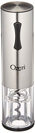 Ozeri OW12A Travel Series USB Rechargeable Electric Wine Bottle Opener, One Size, Stainless Steel