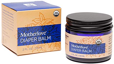 Motherlove Diaper Balm (2 oz.) Organic Cloth Diaper Safe Herbal Ointment – Free of Zinc Oxide & Petroleum – Soothes Baby’s Irritated Bottom – Formerly Known as Diaper Rash & Thrush