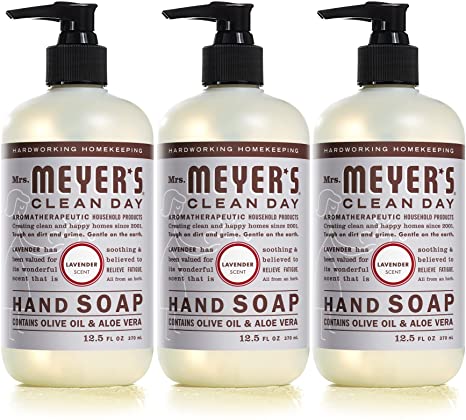 Mrs. Meyer's Liquid Hand Soap, Lavender, 12.5 Fluid Ounce (Pack of 3)