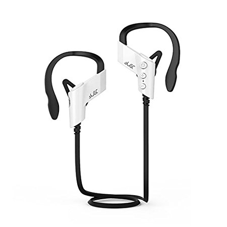 PYRUS Sports Wireless Headphone Bluetooth 4.1 Wireless Stereo Headset with AptX, Microphone Hands-free Calling for Running/Gym-White