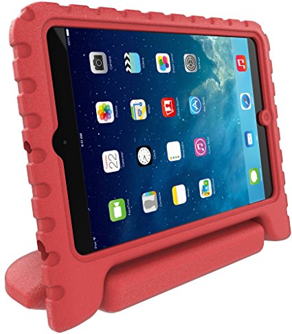 iPad Air Kids Case: Stalion® Safe Shockproof Protection for Apple iPad Air (5th Generation)(Cherry Red) Kid Proof   Ultra Lightweight   Comfort Grip Carrying Handle   Folding Stand