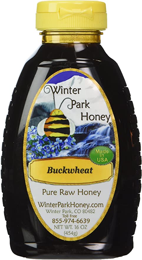 Raw Buckwheat Honey (Pure Natural Raw Honey) 16oz by Winter Park Honey