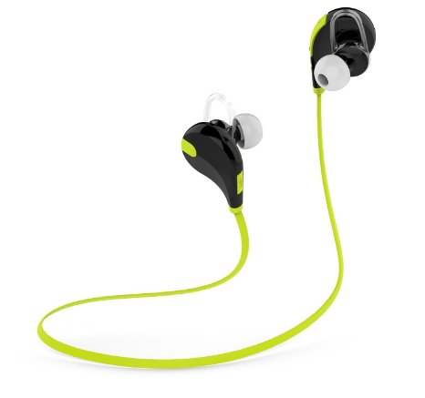 SkyGenius QY7 Bluetooth Wireless Sports Headphones for Running Gym Exercise Work Out Sweat Proof Headsets In-ear Stereo Earbuds Earphones with Microphone