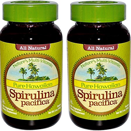 Nutrex Hawaii Hawaiian Spirulina Pacifica Powder, 5-Ounce Bottle (Pack of 2)