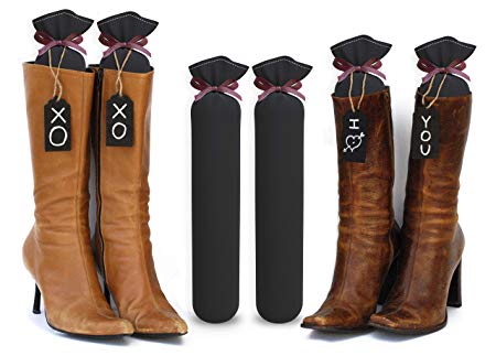 My Boot Trees, Boot Shaper Stands for Closet Organization. Many Patterns to Choose from. 1 Pair. (Black)