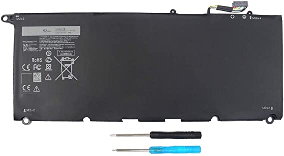 XPS 13 9350 9343 JD25G 90V7W Battery for Dell XPS13 XPS 13 9343 9350 P54G JHXPY JHXPY53 5K9CP DIN02 090V7W 0DRRP RWT1R 0RWT1R 0N7T6 XPS13D-9343-1708 13D-9343-3708 13-9350-D1508G