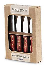 Tramontina Stainless Steel 4 Piece 5" Steak Knife Set With Polywood Handles