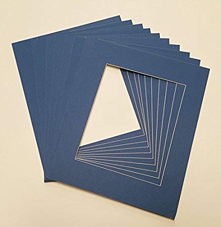 Poster Palooza Bay Blue 16x20 Photo Mats with White Core for 11x17 Photos - Fits 16x20 Frame