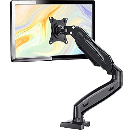 ErGear Gas Spring Monitor Arm for 13”-27" Screen Ergonomic Full Range Motion Design Monitor Stand Monitor Mount Tilt -35°/ 50° Swivel 180° Rotation 360° VESA 75/100mm Weight max 6.5KG