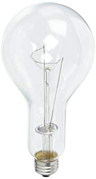 Sylvania 15740 300-Watt Incandescent, 5870 Lumens, E26 Medium Base, PS30 Shape Industrial Light Bulb, Clear Finish, 120V