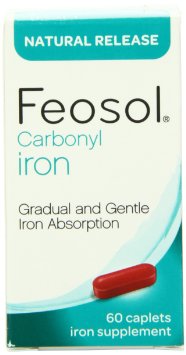 Feosol Natural Release, Iron, 45 mg,  Vitamins, 60 Count