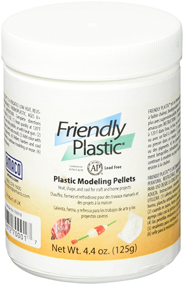 Amaco Friendly Plastic Pellets, 4.4-Ounce, Ivory