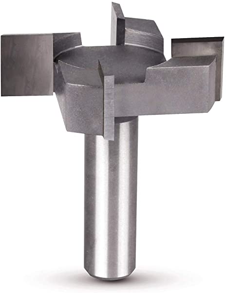 CNC Spoilboard Surfacing Router Bits, 1/2" Shank 2 Cutting Diameter T Shape Wood Milling Cutter Planing Tool/Woodworking Tool from Tackpro - 1 Pack (1/2" Shank, Sliver)