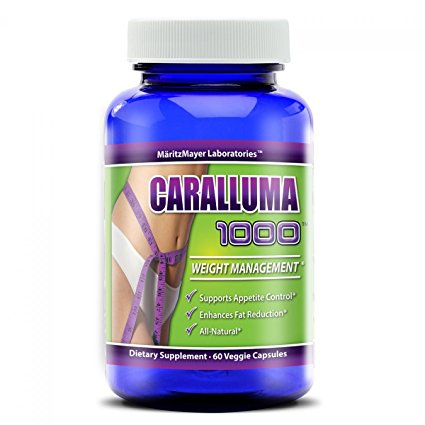Caralluma 1000 - Weight Loss, Appetite Control, Fat Reduction, All Natural, 1000mg (60 Veggie Caps) (1 Bottle)