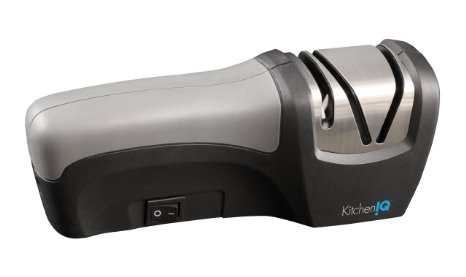 KitchenIQ 50029 Edge Gourmet Compact Electric and Manual Knife Sharpener
