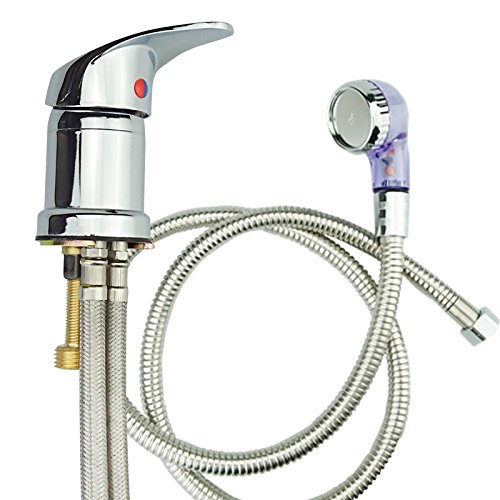 Weirun Basin Faucet Shower Head Wash Hair Tap Mixing Valve for Salon Punch Shampoo Bed Bowl or Backwash Unit , Chrome