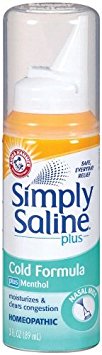 Simply Saline Adult Nasal Mist, Cold With Menthol, 3-Ounce