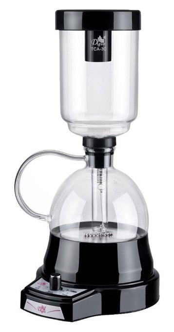 The New Generation of Syphon Coffee Brewer - Diguo Electric Siphon Coffee Maker Vacuum Coffee Maker, No Alcohol and Fire, Easy Use Coffee Syphon Machine, 3 Cups (Black)