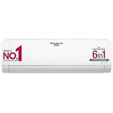 LG 1 Ton 3 Star Dual Inverter Split Ac (Copper, AI Convertible 6-In-1 Cooling, HD Filter with Anti-Virus Protection, 2024 Model, TS-Q12CNXE, White)