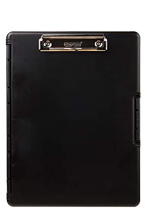 Dexas Slimcase 2 Storage Clipboard with Side Opening, Black