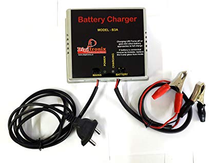 DigiTronix- CAR Bike Battery Charger/Lead Acid 12V Battery Charger - 3 Amps- B3A