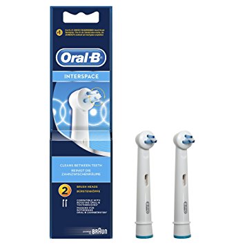 Braun Oral-B IP17-2 Interspace Replacement Rechargeable Toothbrush Head (Pack of 2)