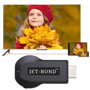 Jet-BondTM YZD-0852 Miracast Dongle Widi Adapter WIFI Wireless TV Receiver Compatible for WIDI Airplay DLNA HDMI 1080P Android iOSiPhone iPad Mac Windows