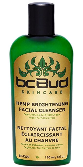 Hemp Brightening Facial Cleanser -- Natural Gentle Moisturizing Facial Cleanser Cream for Dry, Combination, Oily Skin and Sensitive Skin, Cruelty Free, 120ml