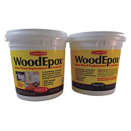 Abatron WoodEpox Epoxy Wood Replacemnt Compound, 2 Gallon Kit, Part A & B