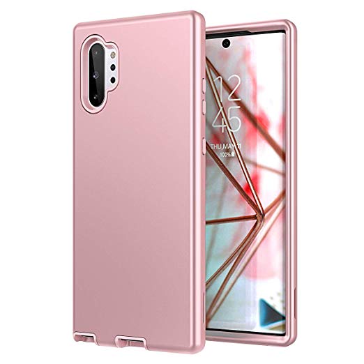 WeLoveCase Note 10 Plus Case, Galaxy Note 10  Plus 5G Case 3 in 1 Hybrid Heavy Duty Protection Full Body Rugged Armor Shockproof TPU Bumper Protective Case for Samsung Galaxy Note 10 Plus 5G Rose Gold
