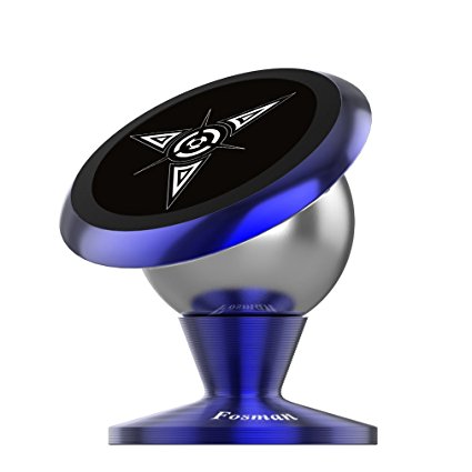 FosmanTM Universal Magnetic Car Mount Holder for iPhone Samsung Sat Nav Mini Tablets (42mm Tri Blue)
