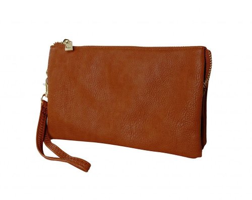 Humble Chic Women's Large Wristlet with Included Cross Body Strap - Vegan Leather Crossbody Bag